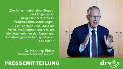 (c)DRV: Dr. Henning Ehlers zu den Abgaben und Energiepreisen